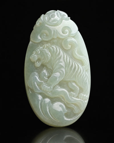 Tiger pendant, front view (concept image)