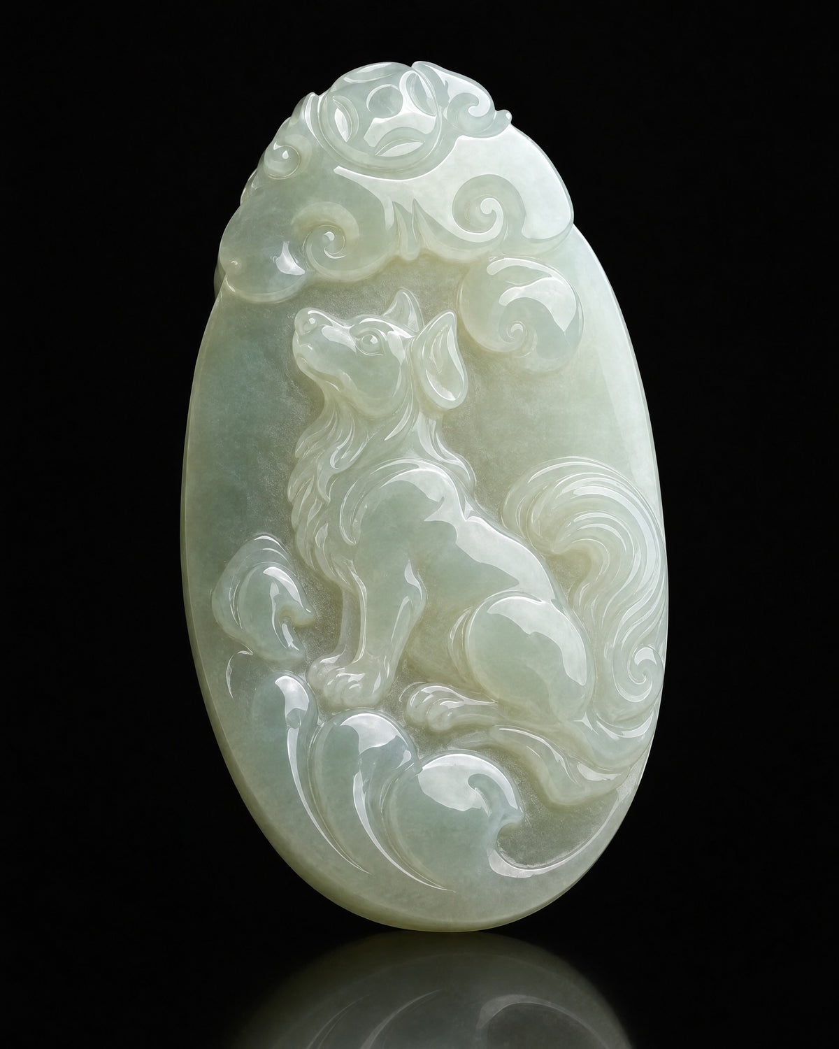 Dog pendant, front view (concept image)