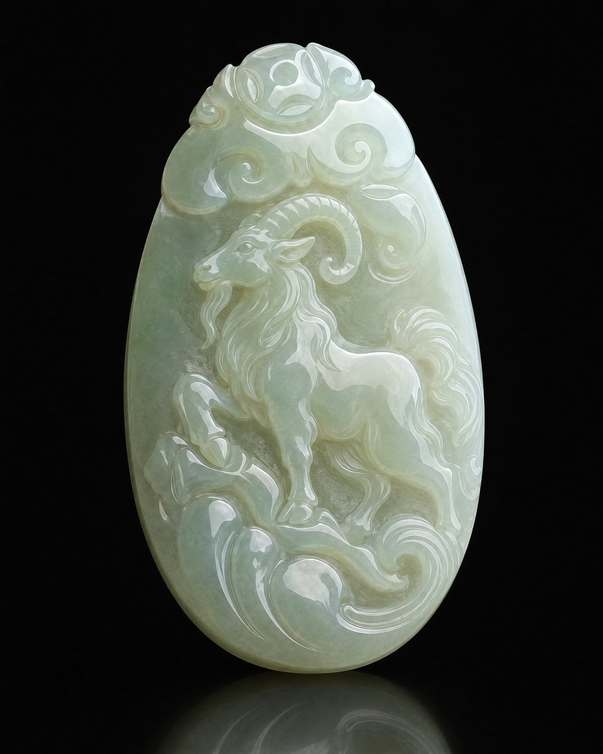 Goat pendant, front view (concept image)