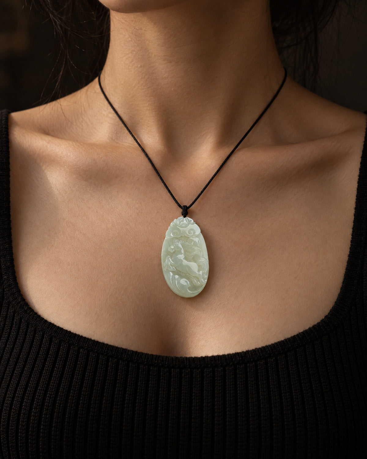 On the neck