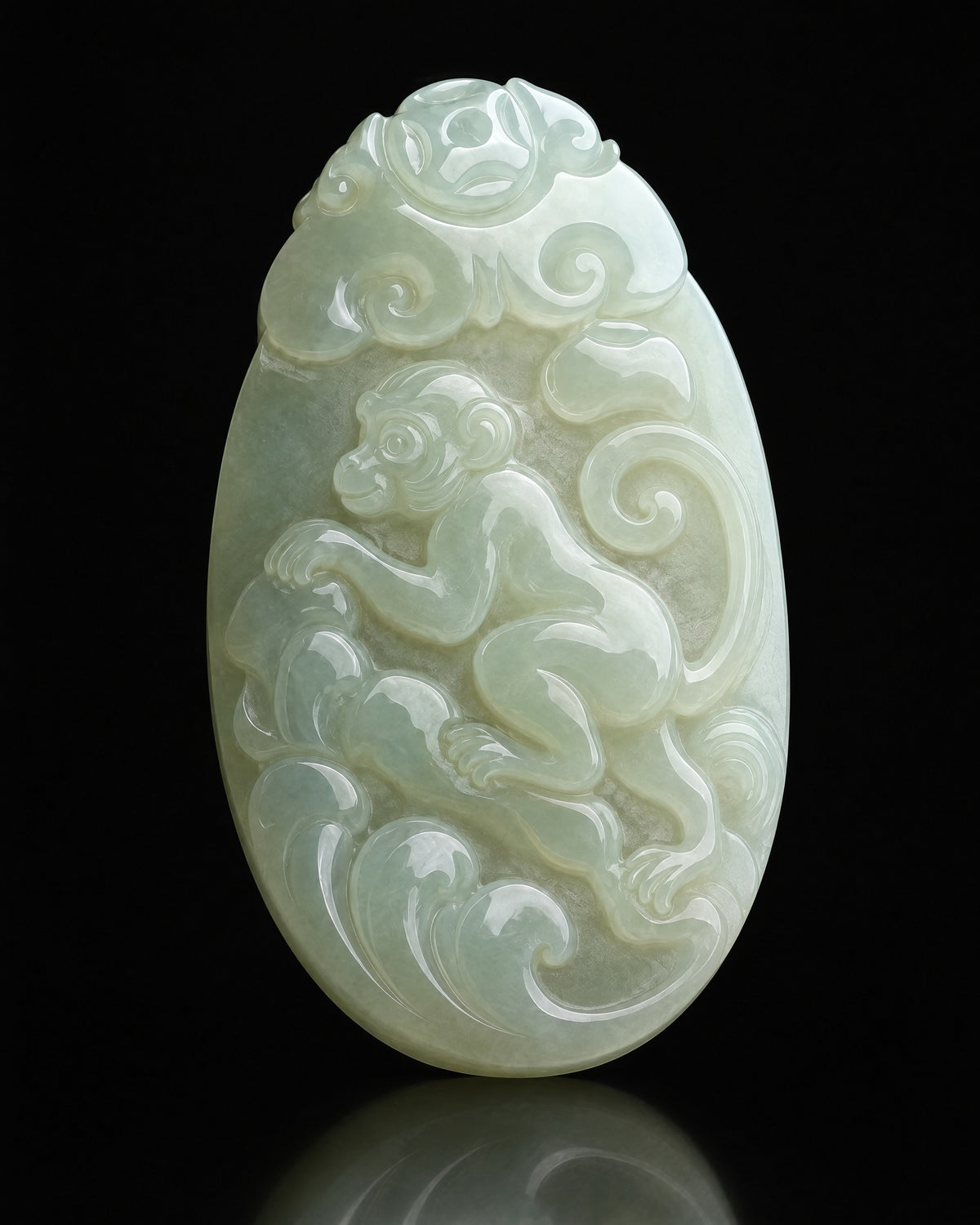 Monkey pendant, front view (concept image)