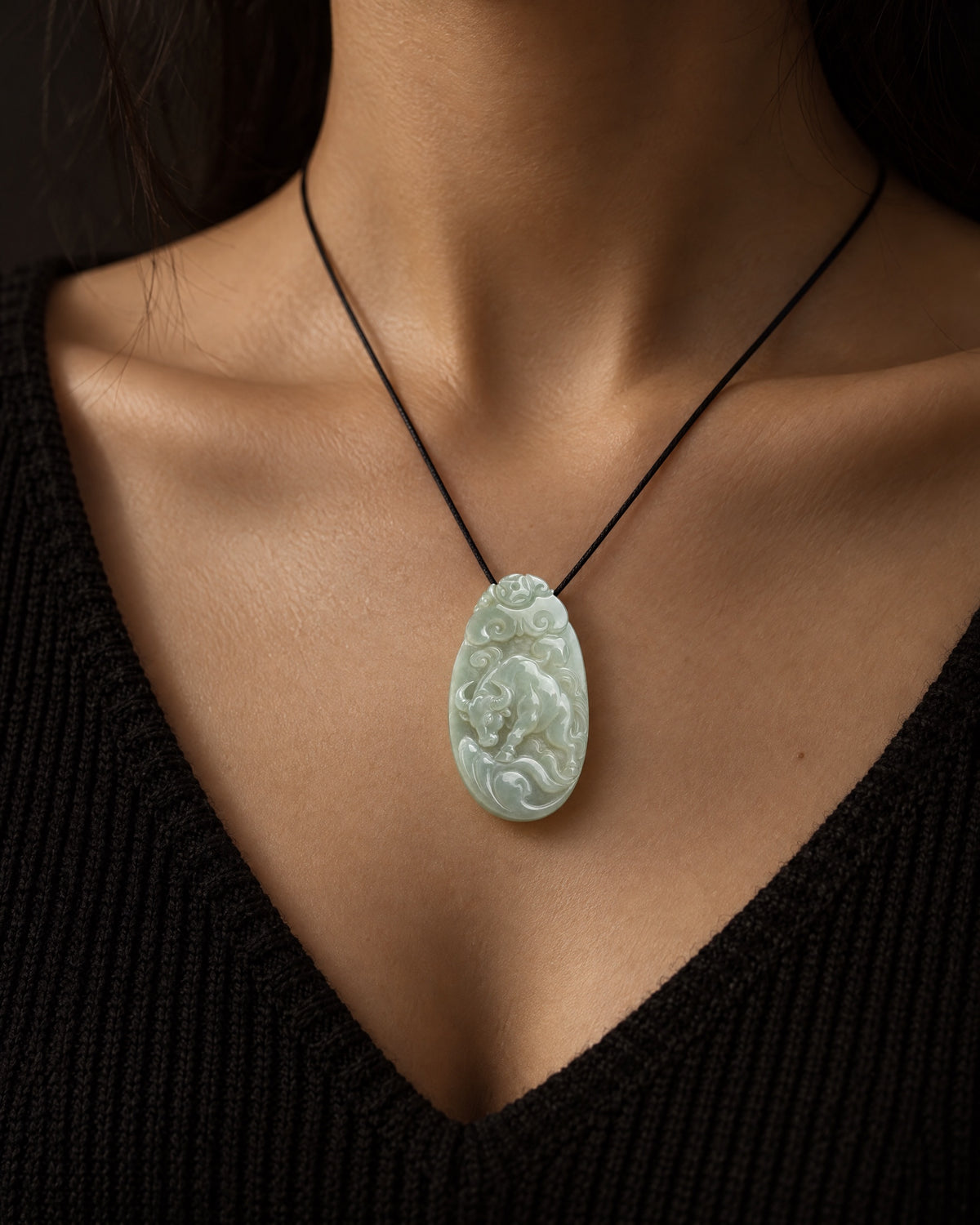 On the neck