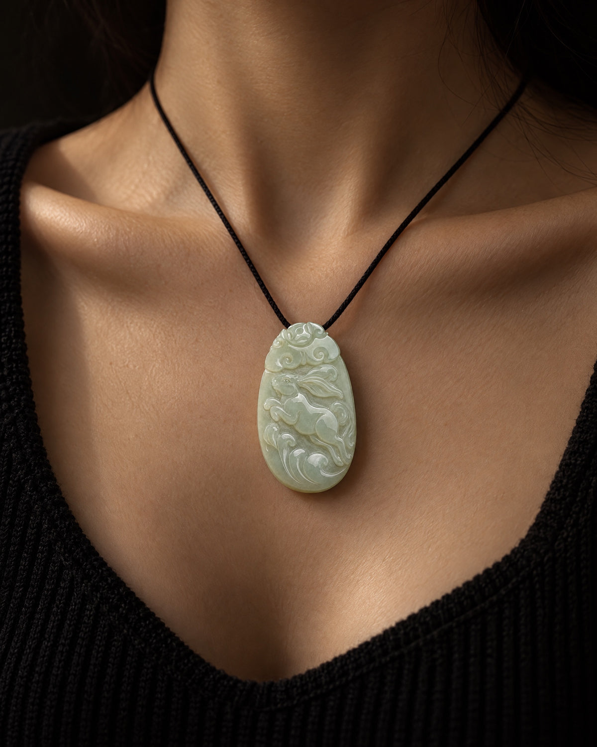 On the neck