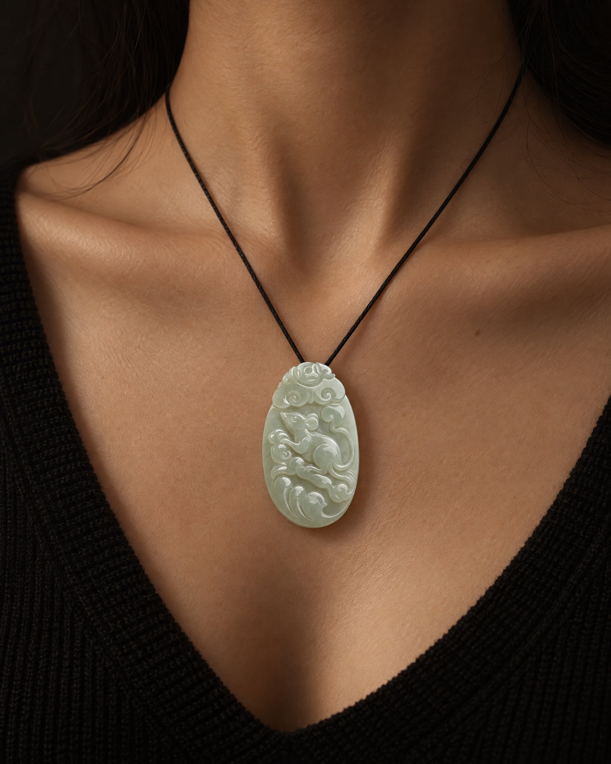 On the neck