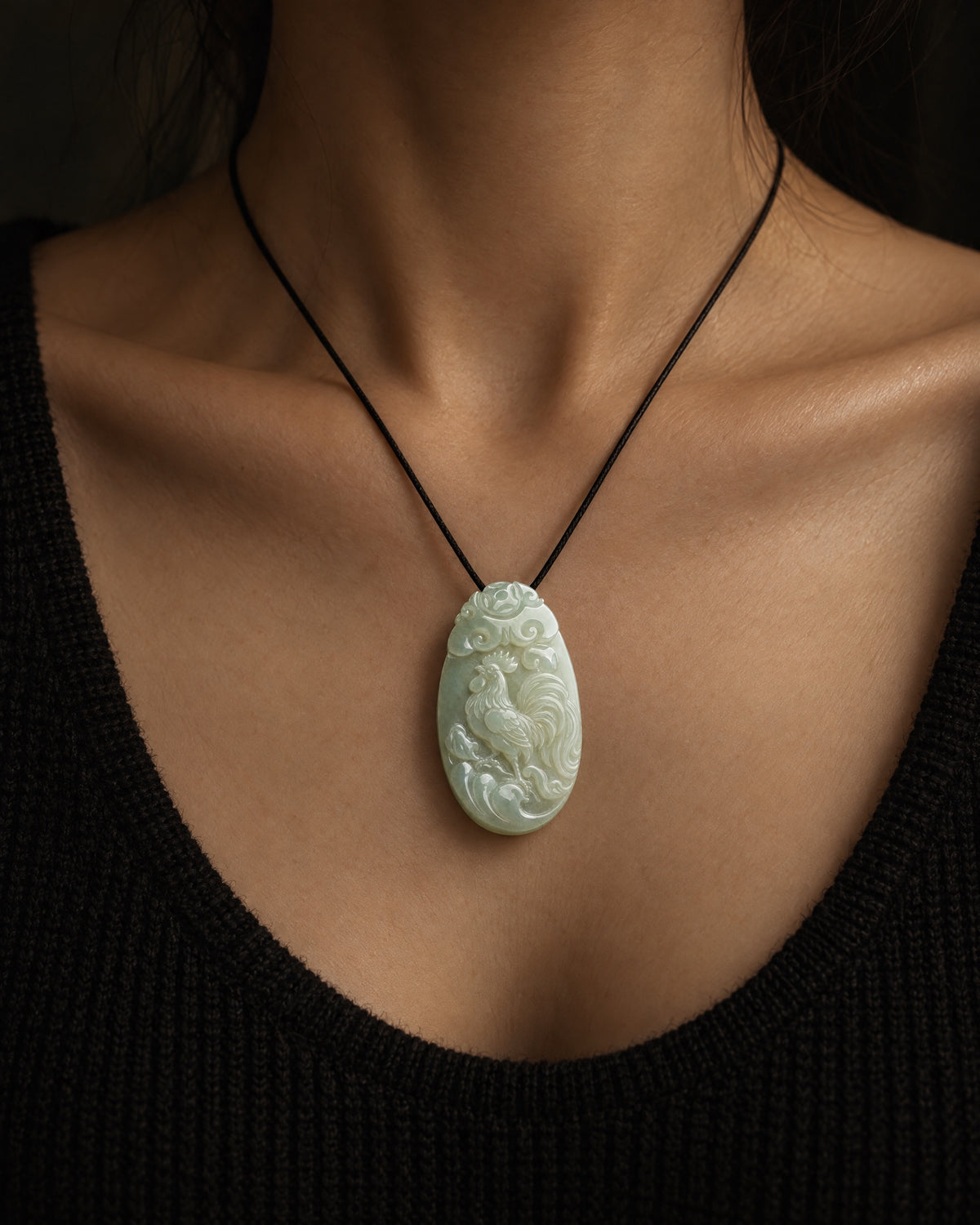 On the neck