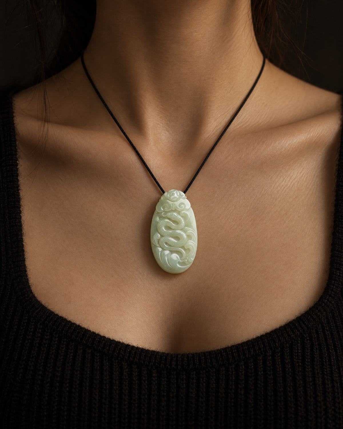 On the neck